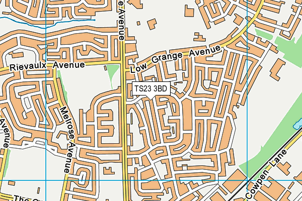 TS23 3BD map - OS VectorMap District (Ordnance Survey)