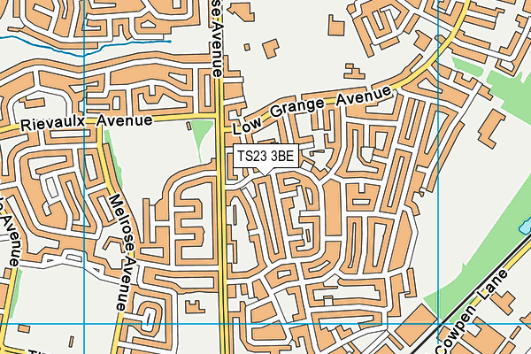 TS23 3BE map - OS VectorMap District (Ordnance Survey)