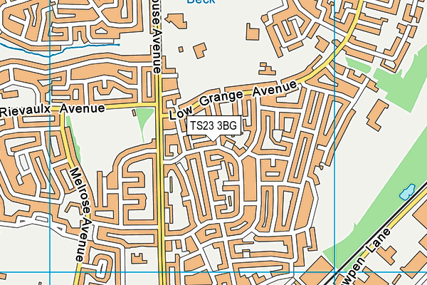 TS23 3BG map - OS VectorMap District (Ordnance Survey)