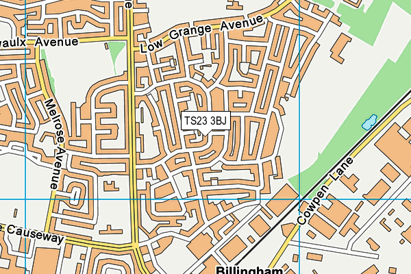 TS23 3BJ map - OS VectorMap District (Ordnance Survey)