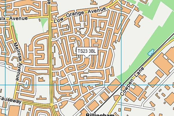 TS23 3BL map - OS VectorMap District (Ordnance Survey)