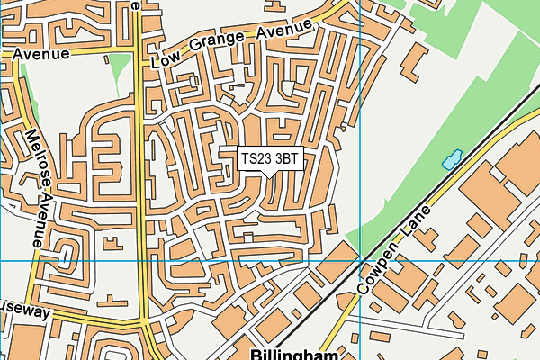 TS23 3BT map - OS VectorMap District (Ordnance Survey)