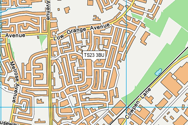 TS23 3BU map - OS VectorMap District (Ordnance Survey)