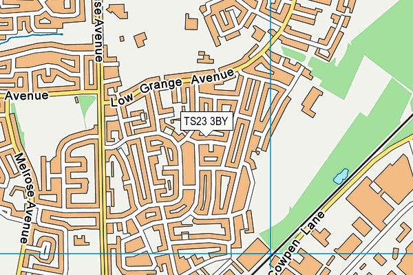 TS23 3BY map - OS VectorMap District (Ordnance Survey)