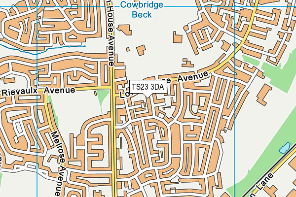 TS23 3DA map - OS VectorMap District (Ordnance Survey)