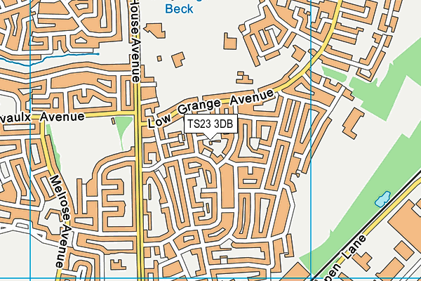 TS23 3DB map - OS VectorMap District (Ordnance Survey)