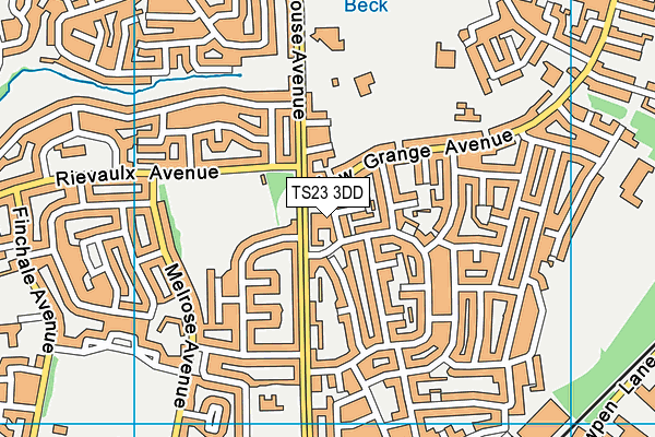 TS23 3DD map - OS VectorMap District (Ordnance Survey)