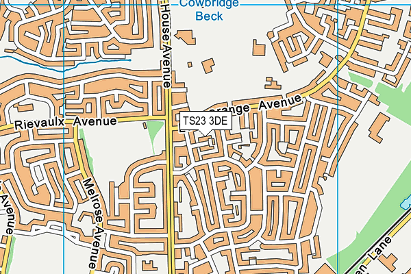 TS23 3DE map - OS VectorMap District (Ordnance Survey)