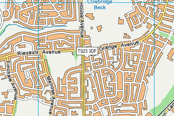 TS23 3DF map - OS VectorMap District (Ordnance Survey)