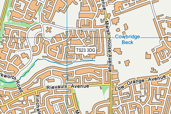 TS23 3DG map - OS VectorMap District (Ordnance Survey)