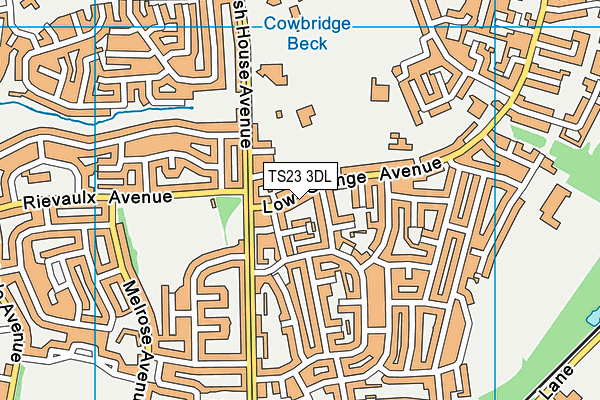 TS23 3DL map - OS VectorMap District (Ordnance Survey)