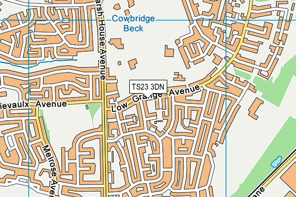 TS23 3DN map - OS VectorMap District (Ordnance Survey)