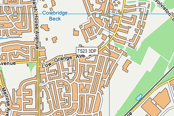TS23 3DP map - OS VectorMap District (Ordnance Survey)