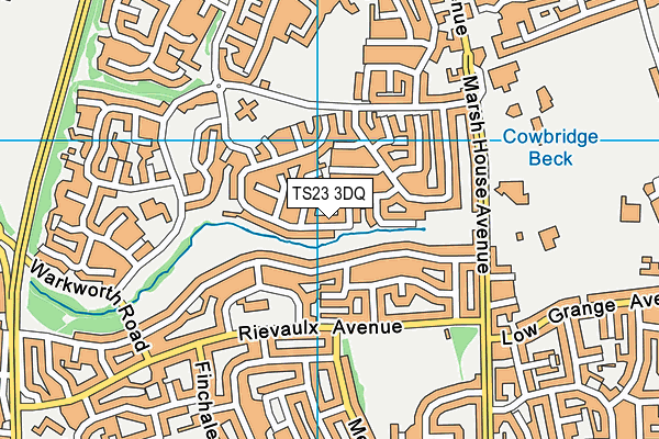 TS23 3DQ map - OS VectorMap District (Ordnance Survey)