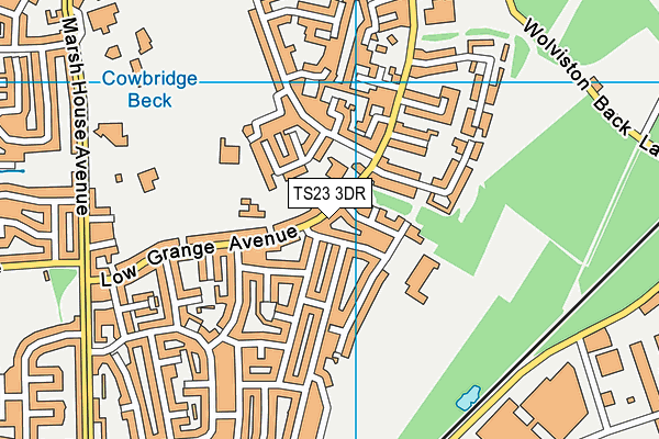 TS23 3DR map - OS VectorMap District (Ordnance Survey)