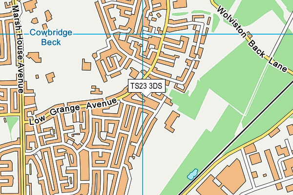 TS23 3DS map - OS VectorMap District (Ordnance Survey)