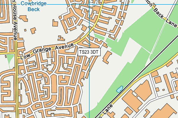 TS23 3DT map - OS VectorMap District (Ordnance Survey)