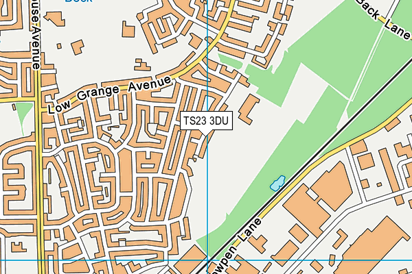 TS23 3DU map - OS VectorMap District (Ordnance Survey)