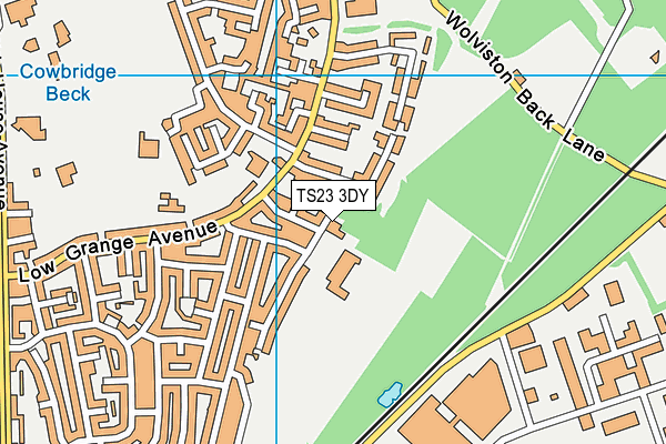 TS23 3DY map - OS VectorMap District (Ordnance Survey)