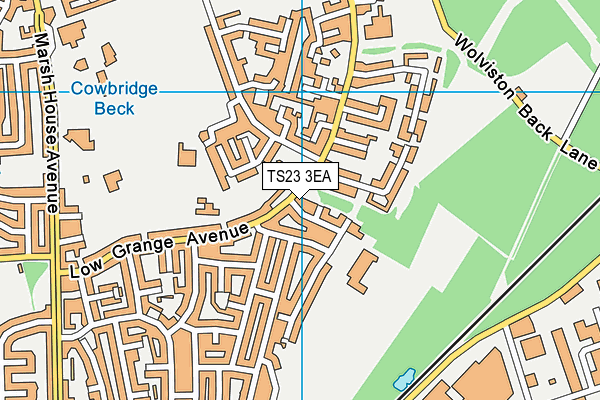 TS23 3EA map - OS VectorMap District (Ordnance Survey)