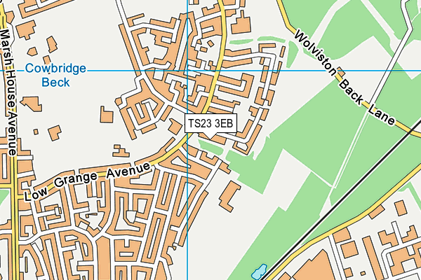 TS23 3EB map - OS VectorMap District (Ordnance Survey)