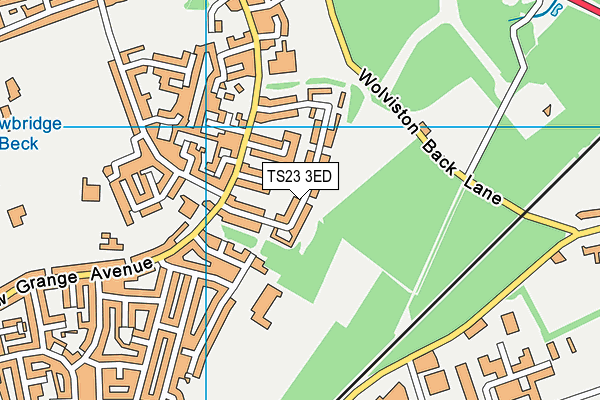TS23 3ED map - OS VectorMap District (Ordnance Survey)