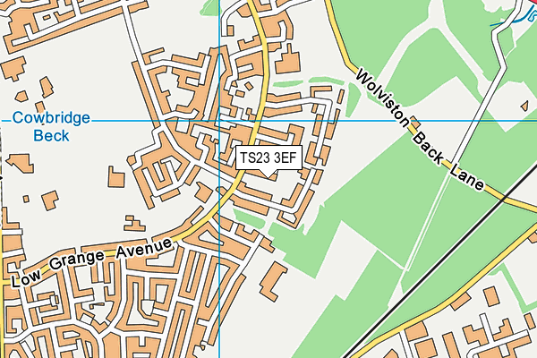 TS23 3EF map - OS VectorMap District (Ordnance Survey)