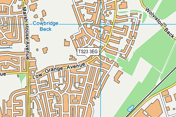 TS23 3EG map - OS VectorMap District (Ordnance Survey)