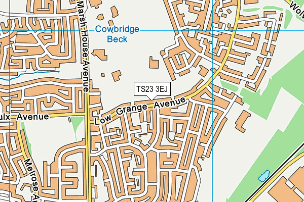 TS23 3EJ map - OS VectorMap District (Ordnance Survey)