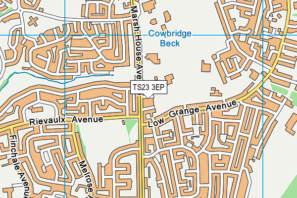 TS23 3EP map - OS VectorMap District (Ordnance Survey)