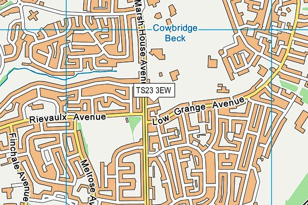 TS23 3EW map - OS VectorMap District (Ordnance Survey)