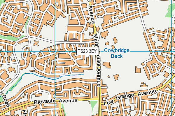 TS23 3EY map - OS VectorMap District (Ordnance Survey)