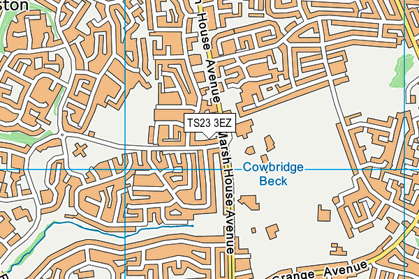 TS23 3EZ map - OS VectorMap District (Ordnance Survey)