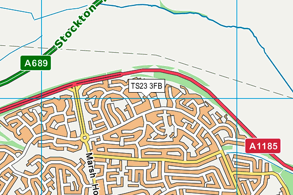 TS23 3FB map - OS VectorMap District (Ordnance Survey)