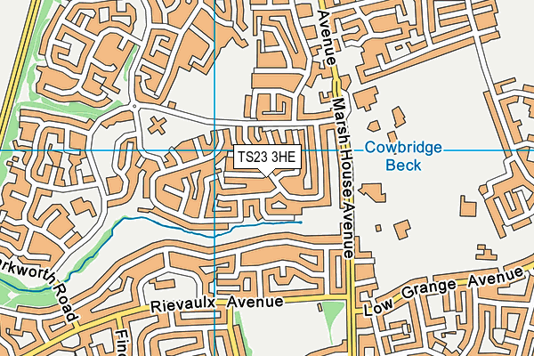 TS23 3HE map - OS VectorMap District (Ordnance Survey)