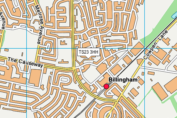 TS23 3HH map - OS VectorMap District (Ordnance Survey)