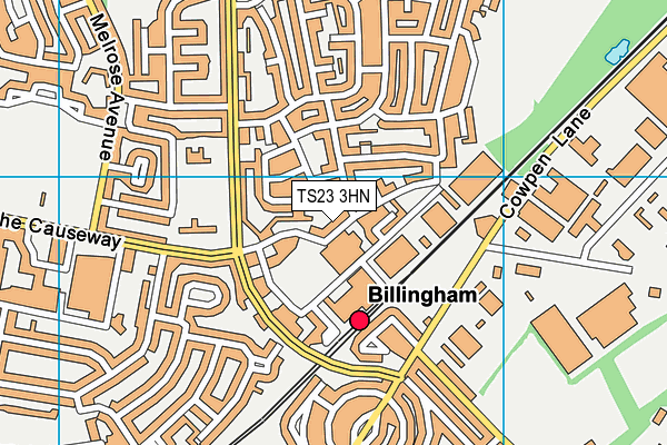 TS23 3HN map - OS VectorMap District (Ordnance Survey)