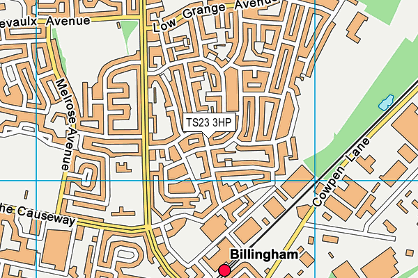 TS23 3HP map - OS VectorMap District (Ordnance Survey)