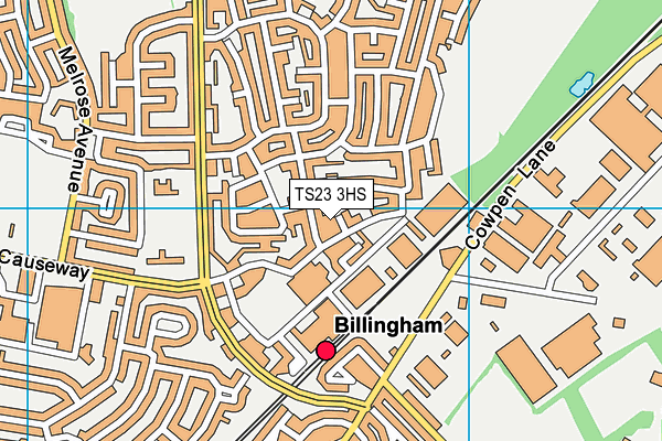 TS23 3HS map - OS VectorMap District (Ordnance Survey)