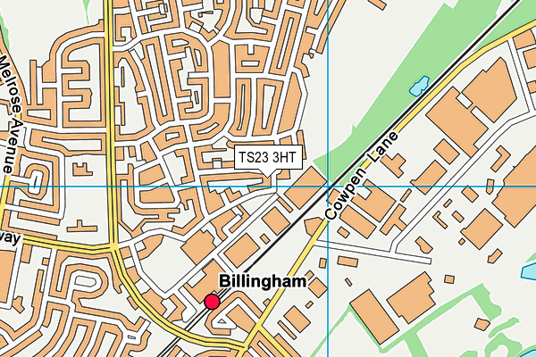 TS23 3HT map - OS VectorMap District (Ordnance Survey)