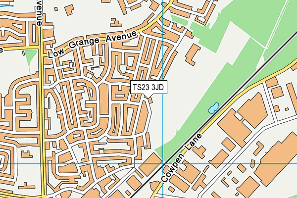 TS23 3JD map - OS VectorMap District (Ordnance Survey)