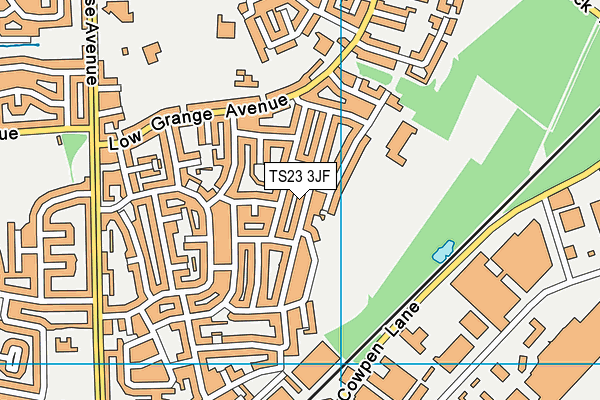 TS23 3JF map - OS VectorMap District (Ordnance Survey)