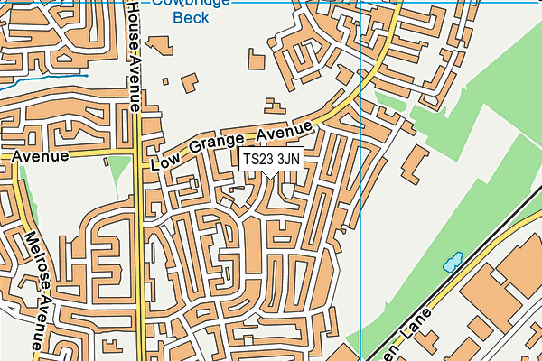 TS23 3JN map - OS VectorMap District (Ordnance Survey)