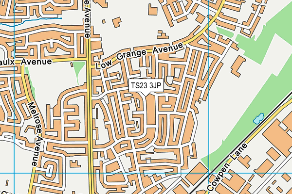 TS23 3JP map - OS VectorMap District (Ordnance Survey)