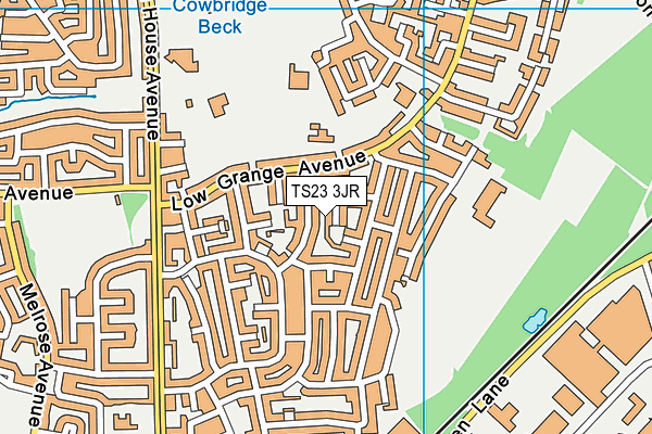 TS23 3JR map - OS VectorMap District (Ordnance Survey)