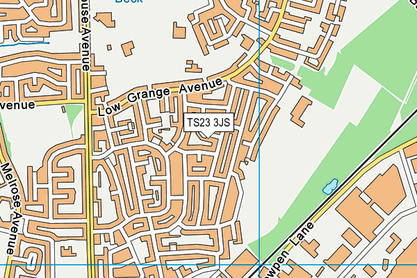 TS23 3JS map - OS VectorMap District (Ordnance Survey)