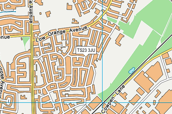 TS23 3JU map - OS VectorMap District (Ordnance Survey)