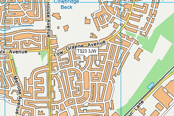 TS23 3JW map - OS VectorMap District (Ordnance Survey)