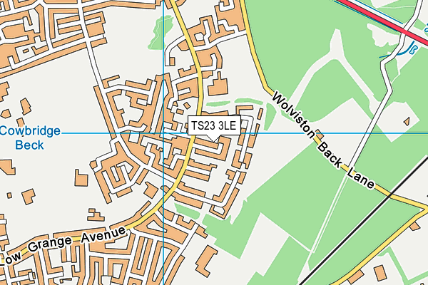 TS23 3LE map - OS VectorMap District (Ordnance Survey)