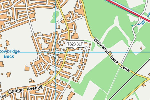 TS23 3LF map - OS VectorMap District (Ordnance Survey)